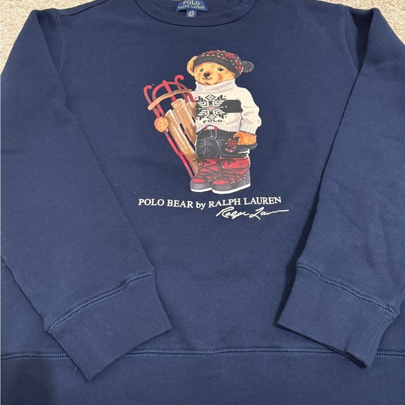 Polo Ralph Lauren Bear Ski Sweater Youth Large Knit Pullover L（14-16） - Picture 2 of 8